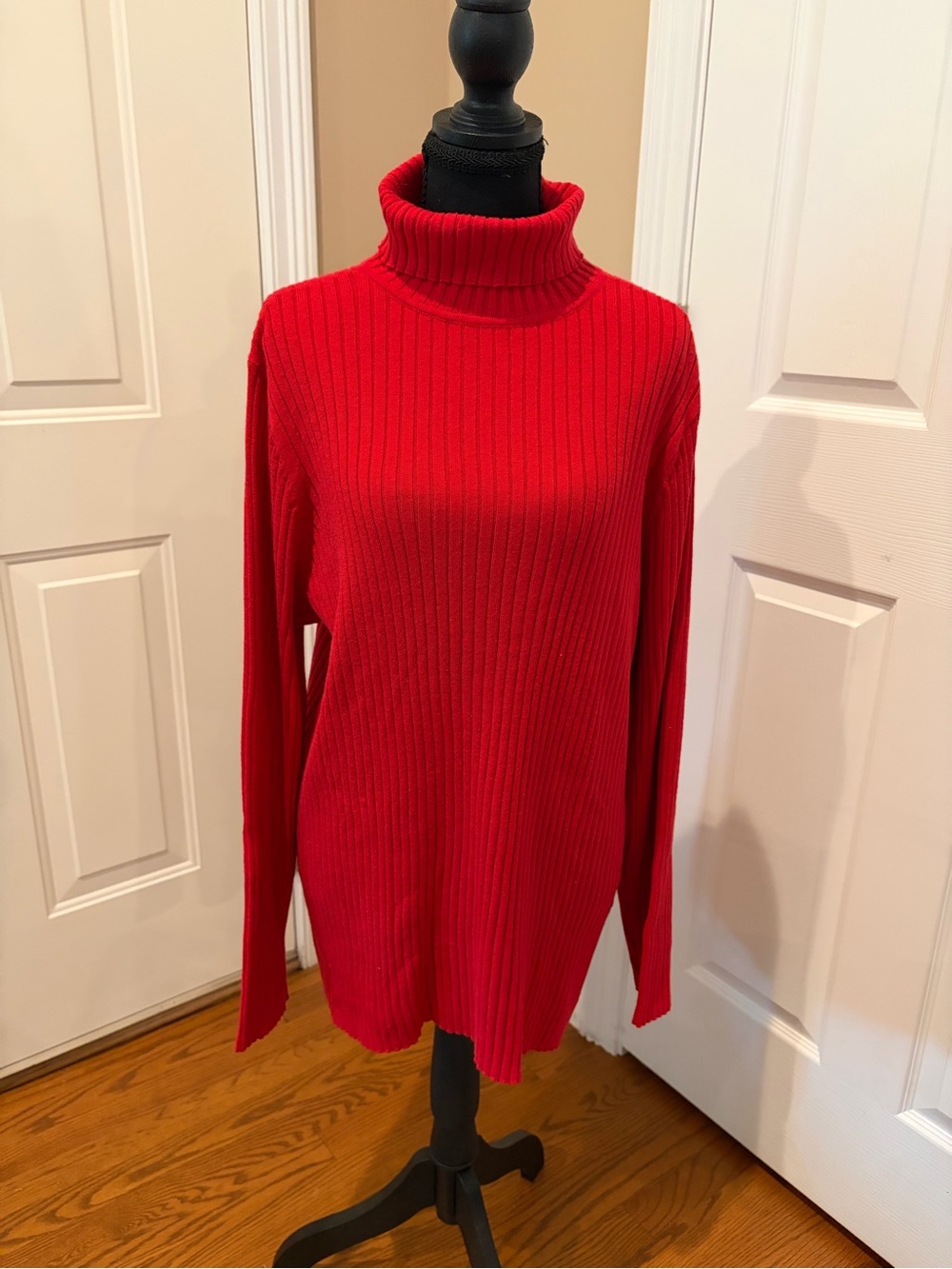 Chico's Ribbed Turtleneck Sweater - Red